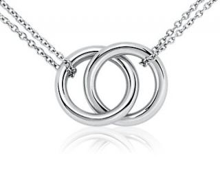 Infinity Rings Necklace in Platinum  Blue Nile