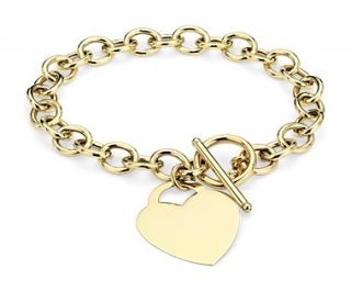Toggle Heart Tag Bracelet in 14k Yellow Gold  Blue Nile