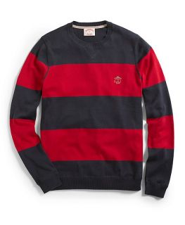 Supima® Wide Stripe Crewneck Sweater   Brooks Brothers