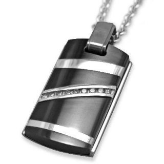 Rapture by Edward Mirell Mens Black Titanium and Sterling Silver 