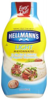Hellmanns Mayonnaise, Light, Easty Out, 22 oz   