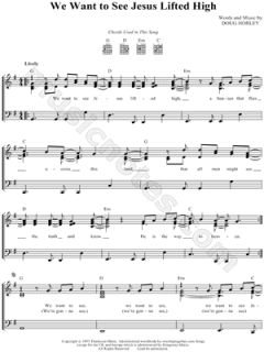 Petra   We Want To See Jesus Lifted High Sheet Music    