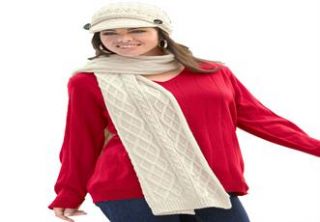 Plus Size Cable Knit Scarf  Plus Size  Woman Within 