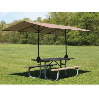 The Clamp On Picnic Table Canopy   Hammacher Schlemmer 