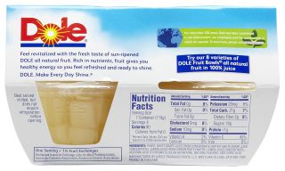 Dole Pears Diced in Light Syrup, 4 oz, 3 Pack   