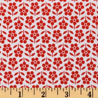Pocket Full Of Posies Tiny Flowers Red   Discount Designer Fabric 