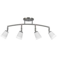 Pro Track® Brushed Steel and Opal Glass 4 Light Fixture