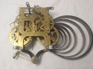 Antique Vintage Gilbert Brass Clock Works For Repair