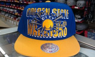 MITCHELL AND NESS BRAND NBA GOLDEN STATE WARRIORS SNAPBACK CAP NWT