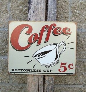 Antique Style Coffee Sign Ad Retro Kitchen Cafe Home Decor Comedy 