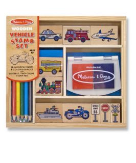 Melissa & Doug Vehicle Stamp Set   craft & felt kits   Mothercare