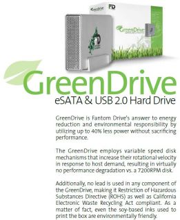 MacMall  Fantom Drives GreenDrive 1TB External eSATA/USB 2.0 Hard 