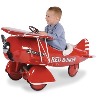 The Authentic 1941 Red Baron Pedal Biplane   Hammacher Schlemmer 