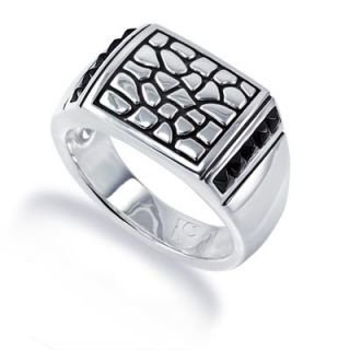 Goodman Mens Black Spinel Viper Ring in Sterling Silver   View All 