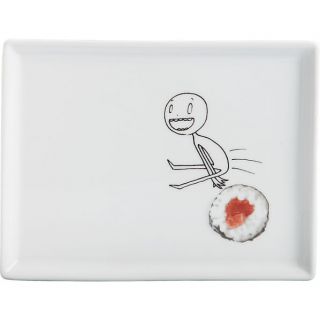 oliver sushi appetizer plate in dinnerware  CB2