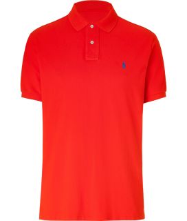 Polo Ralph Lauren Maritime Orange Custom Fit Polo Shirt  Herren  T 