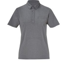 Save Khaki Heather Metal Crinkled Polo Shirt  Herren  T Shirts 