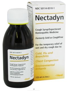 BHI/Heel   Nectadyn Cough Syrup Honey Natural Lemon Flavor   4.23 oz 