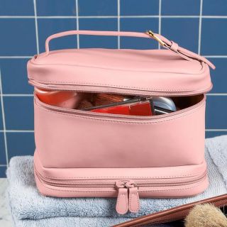 Personalized Leather Cosmetic Case at Brookstone—Buy Now