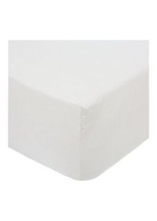 Home Homeware Bedroom Polycotton Percale Fitted Sheet in White