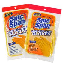Bulk Spic And Span Long Cuff Latex Gloves, 2 ct. Packs at DollarTree 