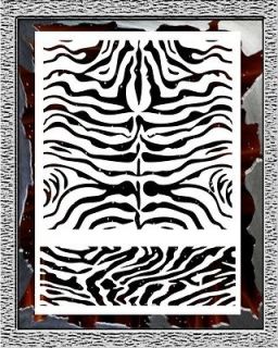 Tiger/Zebra Texture Airbrush Stencil Template Paint Quilting Wall DIY 