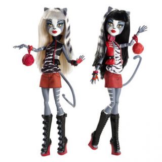 The Monster High Werecat Twins, Meowlody and Purrsephone have very 
