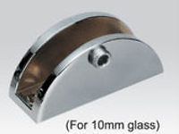Half Round Shelf Brackets for 10mm (3/8) Glass or wood Shelf (PAIR)
