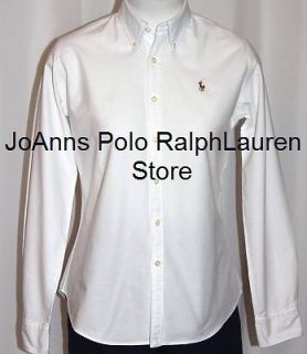 NEW POLO RALPH LAUREN WHITE CLASSIC FIT OXFORD SHIRT