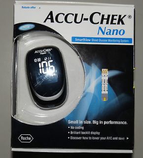   NEW Accu Chek Nano Smartview blood Glucose Monitoring Meter System