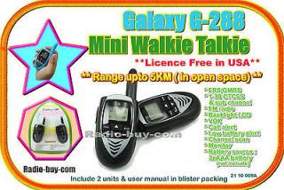   288 Mini walkie talkie ( FRS/GMRS, 2 Way Radios, licence free, CTCSS