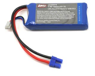 Losi Li Poly Receiver Battery w/EC2 Connector (7.4V/1000mAh) (Ten T 