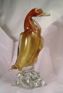 MAGNIFICENT LARGE VINTAGE MURANO ART GLASS DUCK Q22