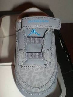   Jordan 3 Retro Baby Boy/Girl Soft Basketball Sneakers Cool Grey+Blue