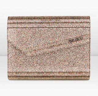 Jimmy Choo  Candy  Glitter Acrylic Clutch Bag with Gold Chain 