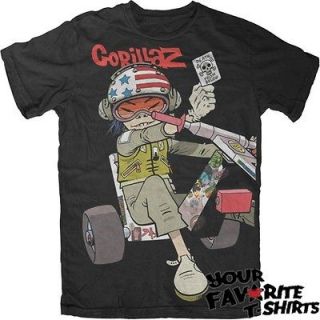 Gorillaz Chopper Kid Officially Licensed Adult Slim Fit Shirt S XXL