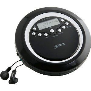   Portable CD / MP3 Disc Player Lcd Display With Earphones   GPX PC800B
