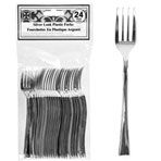 Silver Look Mini Plastic Forks, 24 ct. Packs/a
