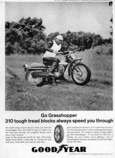 1963 Harley Davidson Scat Motorcycle Go Grasshopper Original Ad