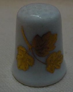 Vohenstrauss Gold Leaves ~ China ~ Thimble West Germany ~
