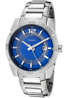 Fossil AM4069 Watches,Mens Blue Collection Stainless Steel, Mens 