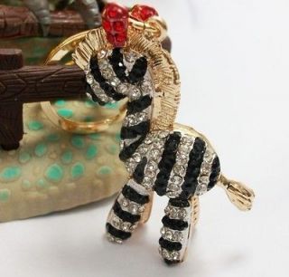   Horse KeyChain New Cute Swarovski Crystal Purse Bag Key Chain Gift