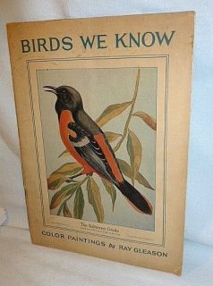 1928 Whitman Publishing Co. Booklet Birds We Know Color Paintings by 