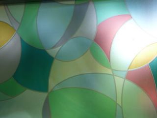 MULTI KALEIDOSCOPE FAUX Stained Glass Window Film 17 3/4X 6 ROLL
