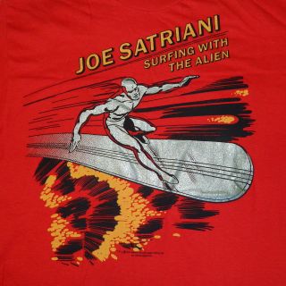 Vintage JOE SATRIANI 1988 NOS TOUR T SHIRT XL SURFING WITH THE ALIEN 