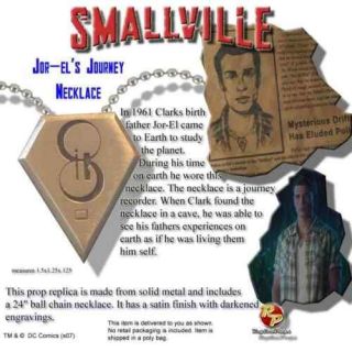 Smallville Jor el memory pendant necklace replica prop