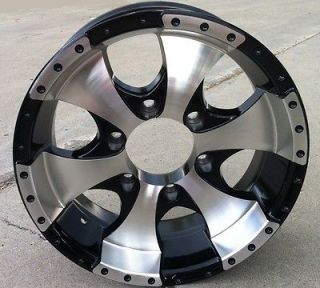 15 Aluminum Ion Black Wheel/Rim 6 on 5.5 (RV, Boat, Custom 
