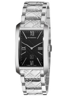 Burberry BU1097 Watches,Mens Black Dial Stainless Steel Bracelet, Men 