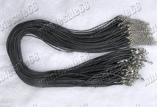 FREE wholesale lots Fashion 100pcs black Braided Hemp 18K cord 