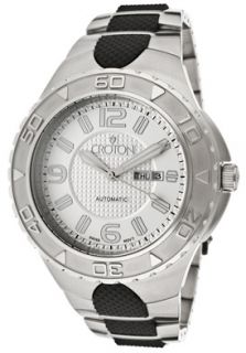 Croton CN307424SSGY Watches,Mens Super C Automatic Silver Textured 